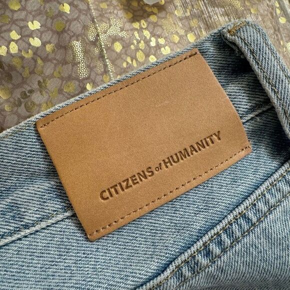 Citizens Of Humanity Light Wash Distressed Emery Crop Straight Leg Jeans 28 - Picture 9 of 9